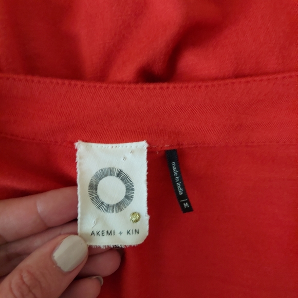 Anthropologie Akemi + Kin Twist Front Top Orange - Picture 5 of 9